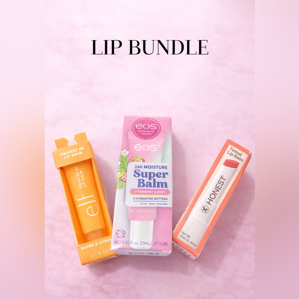 e.l.f. & EOS & Honest Lip Balm Bundle M247